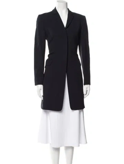 Pre-owned Calvin Klein Collection Coat In Blue