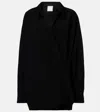 Calvin Klein Collection Coppola Wool Overshirt In Black