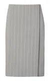 Calvin Klein Collection Wrap Skirt In Gray