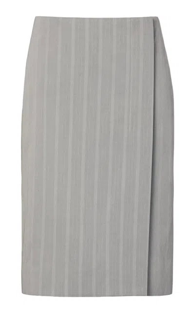 Calvin Klein Collection Wrap Skirt In Gray