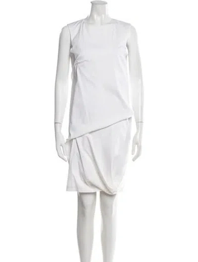 Pre-owned Calvin Klein Collection Crew Neck Knee-length Dress In Grey