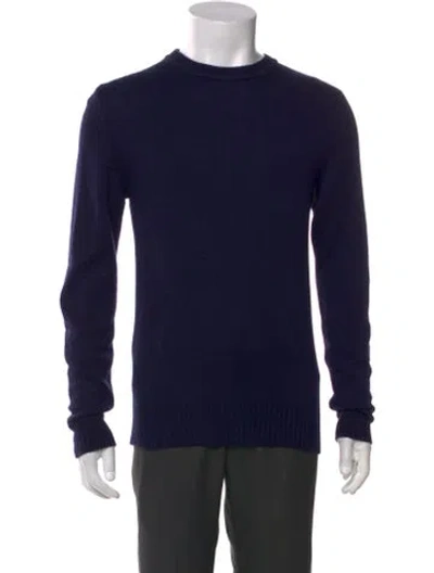 Pre-owned Calvin Klein Collection Crew Neck Long Sleeve Pullover W/ Tags In Blue