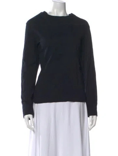 Pre-owned Calvin Klein Collection Crew Neck Long Sleeve Top In Black