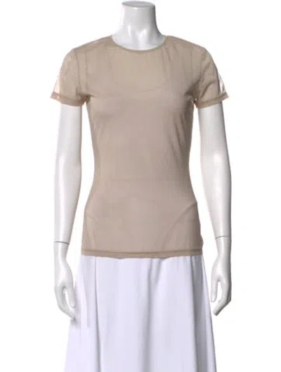 Pre-owned Calvin Klein Collection Crew Neck Short Sleeve T-shirt In Neutrals