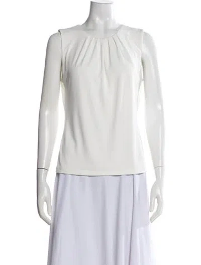 Pre-owned Calvin Klein Collection Crew Neck Sleeveless Top In Gray