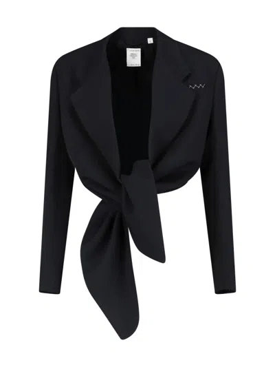 Calvin Klein Collection Cropped Blazer In Black