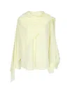 Calvin Klein Collection Draped Shirt 'kiki' In Yellow