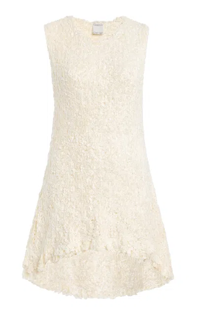 Calvin Klein Collection Elara Crinkled Silk Top In White