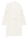 Calvin Klein Collection Evelyn Shawl Collar Coat In White