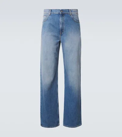 Calvin Klein Collection Faded Straight Jeans In Blue