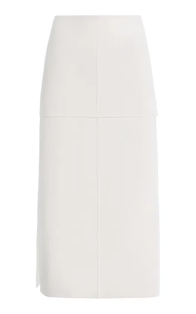 Calvin Klein Collection Faustine Layered Organic-cotton Midi Skirt In White