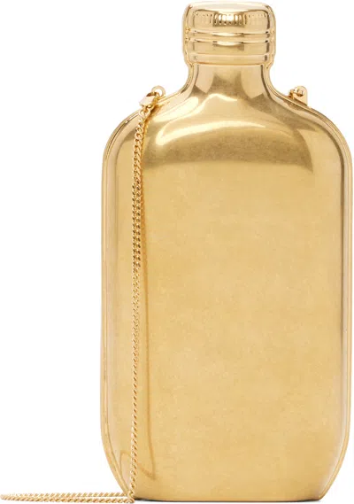 Calvin Klein Collection The One Gold-tone Clutch In Nude
