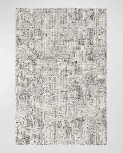 Calvin Klein Collection Irradiant Power-loomed Rug, 8' X 10' In Cream, Black