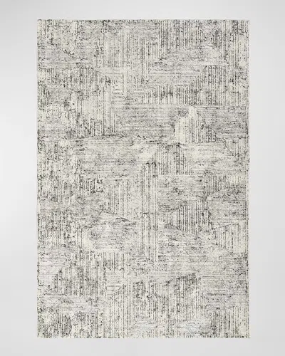 Calvin Klein Collection Irradiant Power-loomed Rug, 9' X 12' In Cream, Black