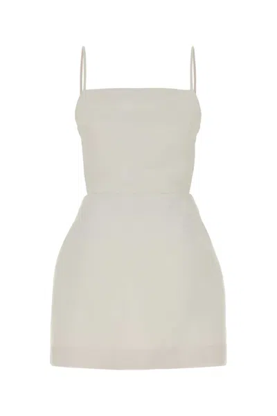 Calvin Klein Collection Jacquard Henrietta Mini Dress In White