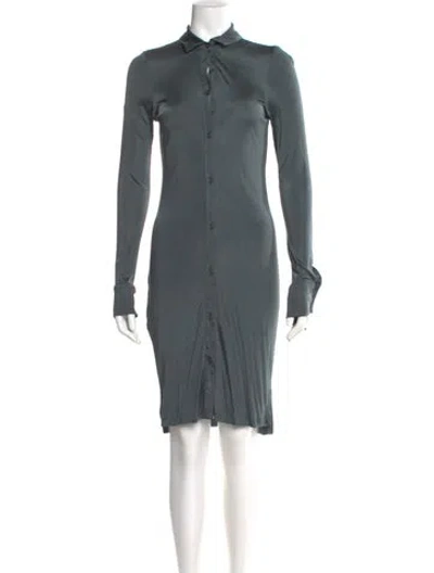 Pre-owned Calvin Klein Collection Knee-length Dress In Green