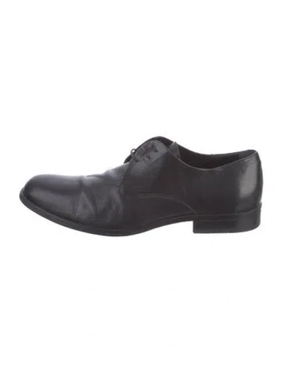 Pre-owned Calvin Klein Collection Leather Derby Shoes In Black