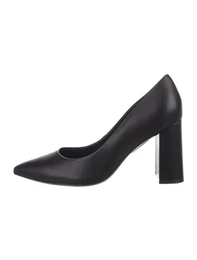 Pre-owned Calvin Klein Collection Leather Pumps In Black