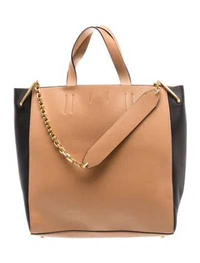 Pre-owned Calvin Klein Collection Leather Shoulder Bag In Brown
