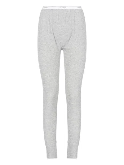 Calvin Klein Collection Logo Leggings In Gray