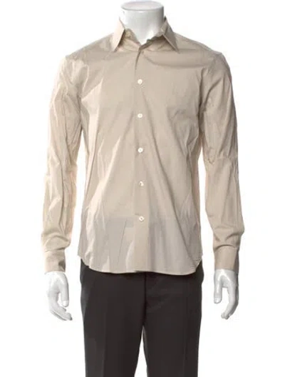 Pre-owned Calvin Klein Collection Long Sleeve Dress Shirt In Neutral