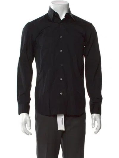Pre-owned Calvin Klein Collection Long Sleeve Shirt In Black