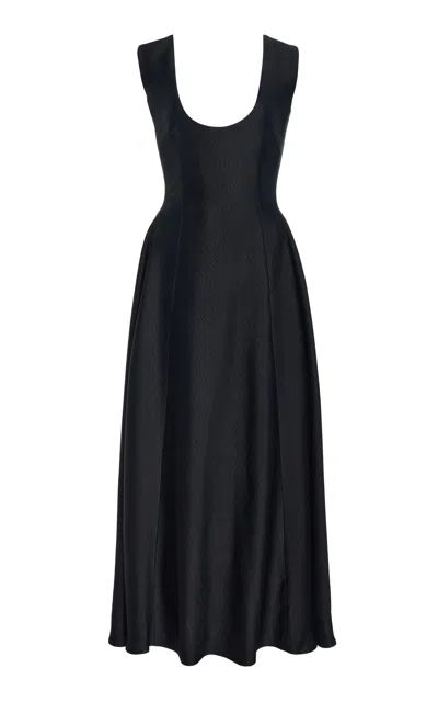 Calvin Klein Collection Margo Scoop-neck Maxi Dress In Black