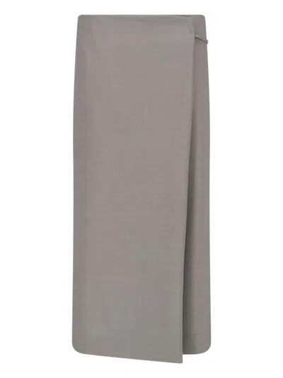 Calvin Klein Collection Maxi Skirt In Gray