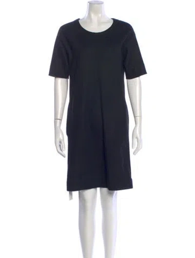 Pre-owned Calvin Klein Collection Merino Wool Knee-length Dress In Black