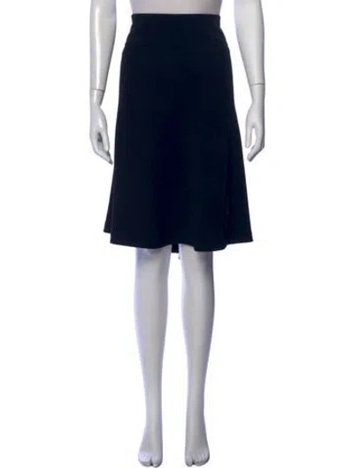 Pre-owned Calvin Klein Collection Midi Length Skirt In Black/blue