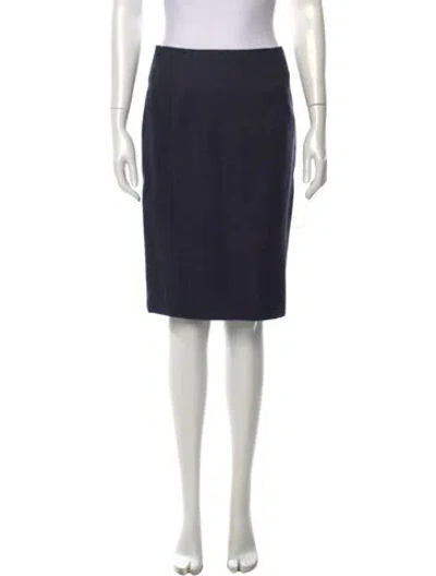 Pre-owned Calvin Klein Collection Midi Length Skirt In Blue