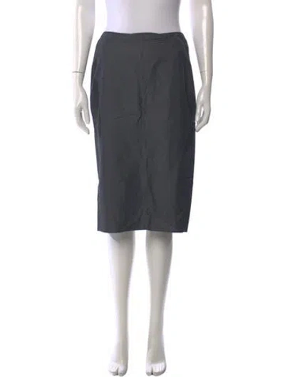 Pre-owned Calvin Klein Collection Midi Length Skirt In Gray