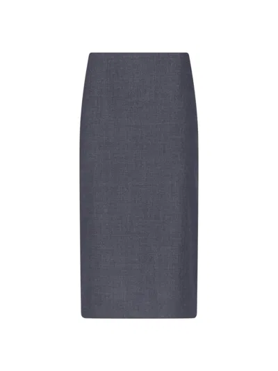 Calvin Klein Collection Midirock Aus Wolle In Grau