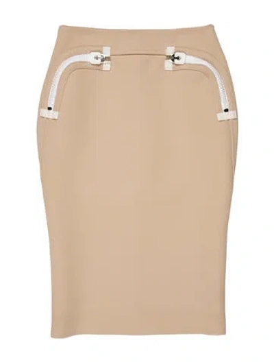 Pre-owned Calvin Klein Collection Mini Skirt In Neutrals