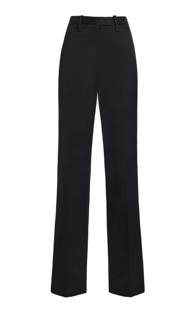 Calvin Klein Collection Nellie Mid Rise Tapered-leg Pants In Black