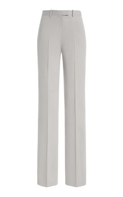 Calvin Klein Collection Nellie Mid-rise Linen-blend Tapered-leg Pants In Gray