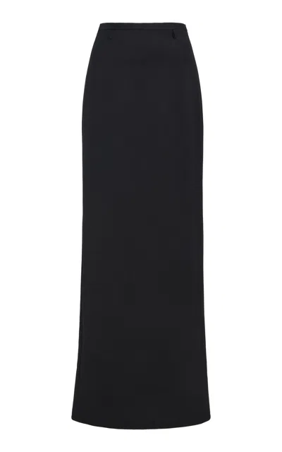 Calvin Klein Collection Noemi Floor-length Silk-wool Maxi Skirt In Black