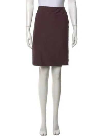 Pre-owned Calvin Klein Collection Nylon Mini Skirt In Burgundy