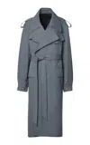 Calvin Klein Collection Oversized Trench Coat In Blue