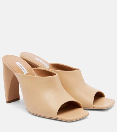 Calvin Klein Collection Palma Leather Mules In Sand