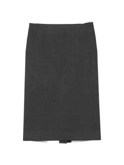 Calvin Klein Collection Pencil Midi Skirt In Black