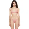 Calvin Klein Collection Pink Ruby Triangle Bralette In Sakura