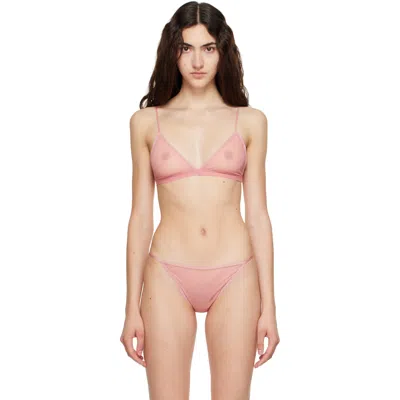 Calvin Klein Collection Pink Ruby Triangle French Bra
