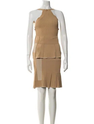 Pre-owned Calvin Klein Collection Pleated Accents Skirt Set