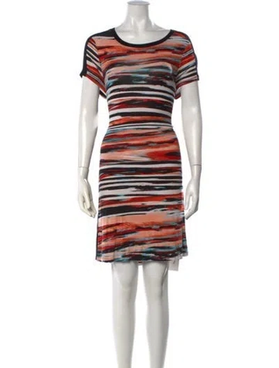 Pre-owned Calvin Klein Collection Printed Knee-length Dress In Multicolor