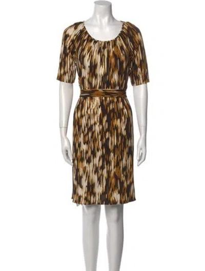 Pre-owned Calvin Klein Collection Printed Mini Dress In Multi