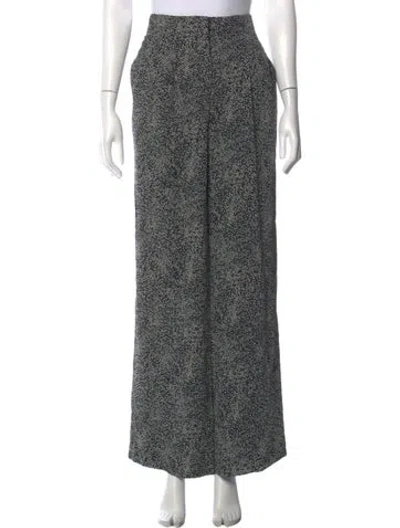 Pre-owned Calvin Klein Collection Printed Wide Leg Pants In Multi