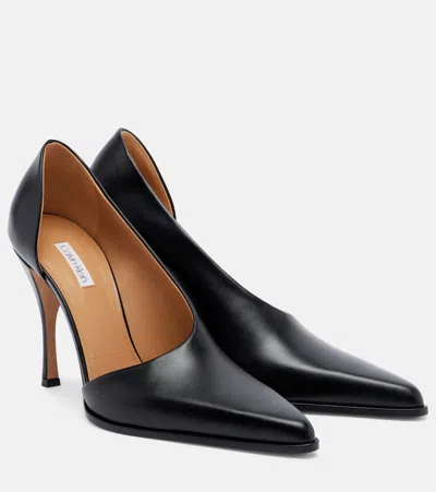 Calvin Klein Collection Rea Leather Pumps In Black