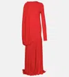 Calvin Klein Collection Sara Draped Jersey Gown In Red