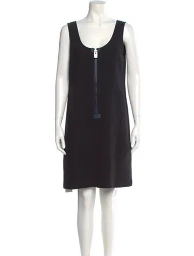 Pre-owned Calvin Klein Collection Scoop Neck Knee-length Dress In Black